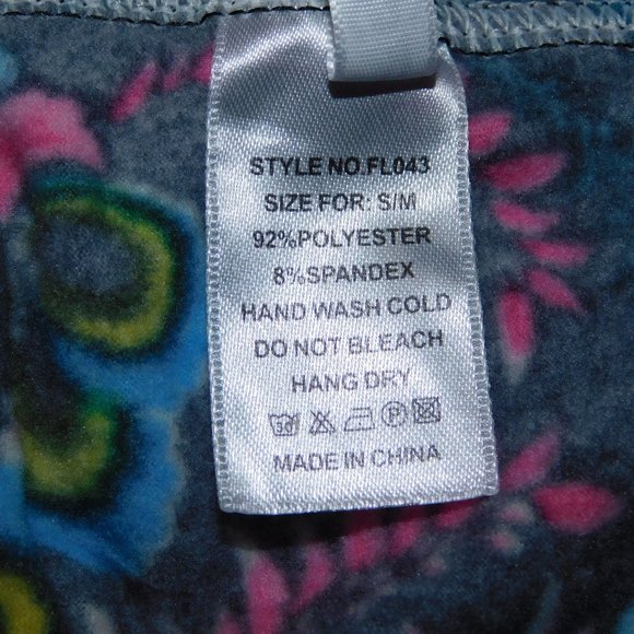 Shosho Womens S/M Winter Fleece Lined Leggings Vibrant Bright Multicolour  - NEW - Picture 9 of 11